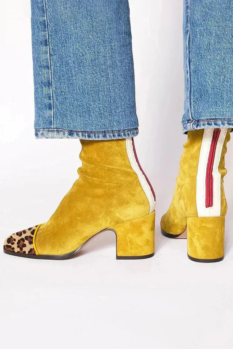 MAISON CHÉRIE | Botas mujer con tacón bajo y diseño elegante – estilo casual cómodo diario