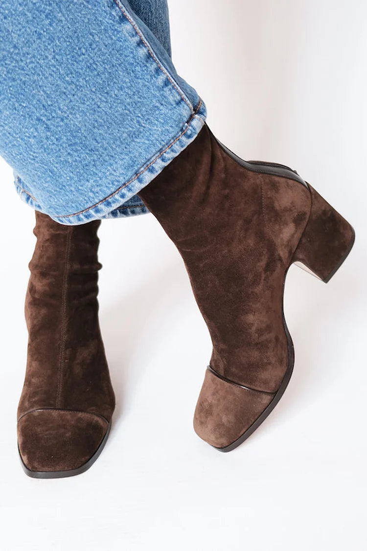 MAISON CHÉRIE | Botas mujer con tacón bajo y diseño elegante – estilo casual cómodo diario