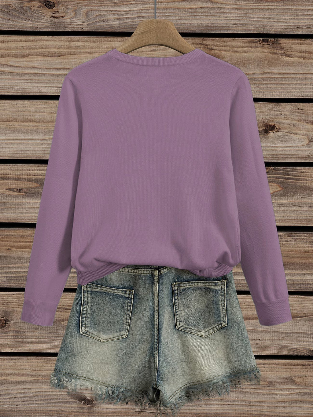 MAISON CHÉRIE | Suéter de mujer con flores estampadas y cuello redondo casual