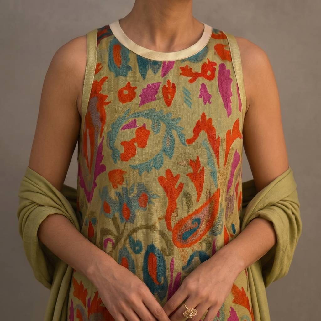 MAISON CHÉRIE | Conjunto de vestido largo para mujer con chaleco abierto a juego