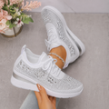 MAISON CHÉRIE | Zapatillas mujer con cuña y detalles brillantes