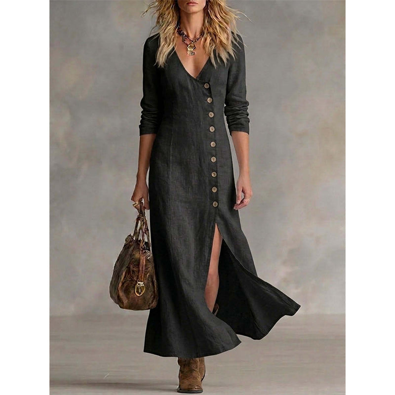 MAISON CHÉRIE | Vestido mujer vintage elegante con botones