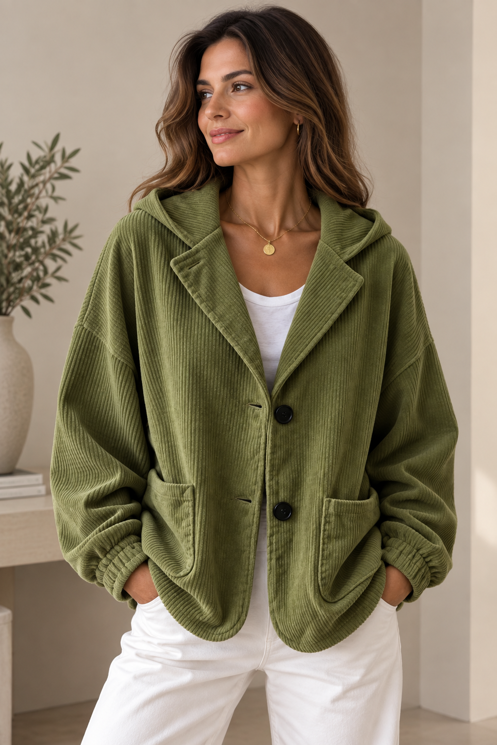 MAISON CHÉRIE | Chaqueta oversize con capucha para mujer de estilo relajado