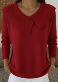 MAISON CHÉRIE | Suéter Mujer Con Cuello Amplio Tipo Solapa – Estilo Elegante y Cálido