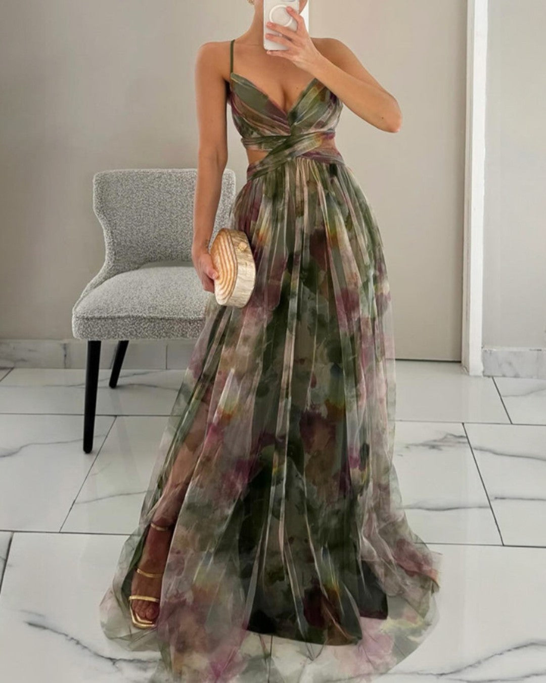 Vestido Nina | Maxi Floral Fluido de Tirantes