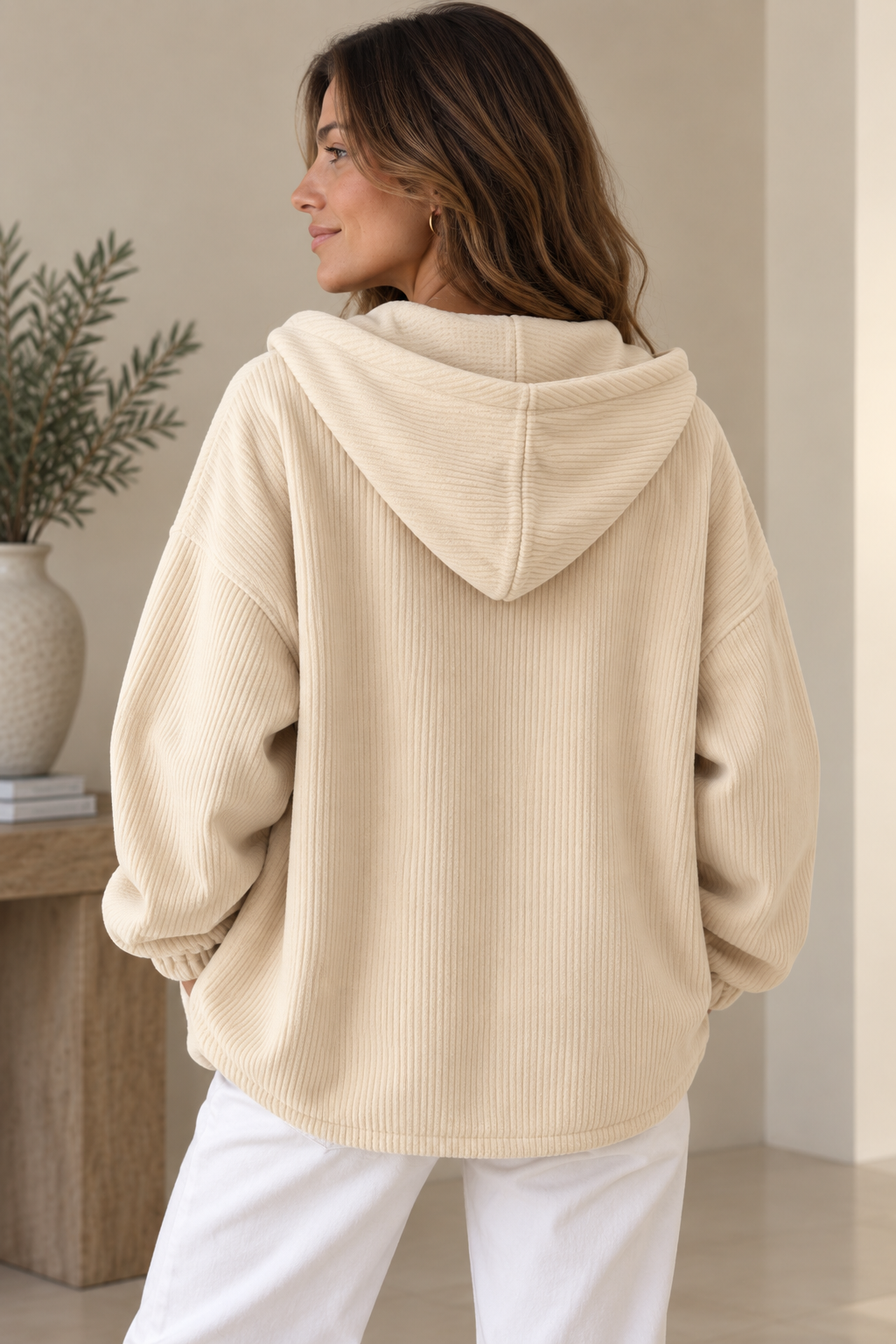 MAISON CHÉRIE | Chaqueta oversize con capucha para mujer de estilo relajado
