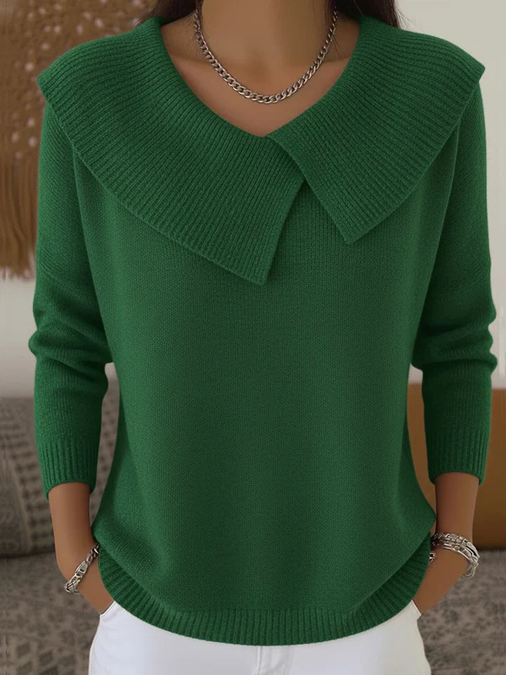 Suéter Teresa | Con Cuello Amplio Tipo Solapa, Elegante y Cálido