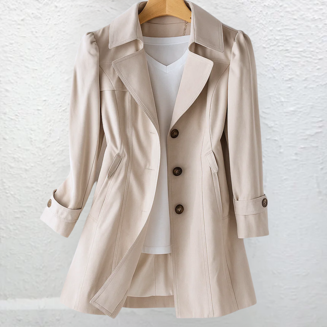MAISON CHÉRIE | Abrigo trench mujer elegante rosa vintage – ligero y versátil