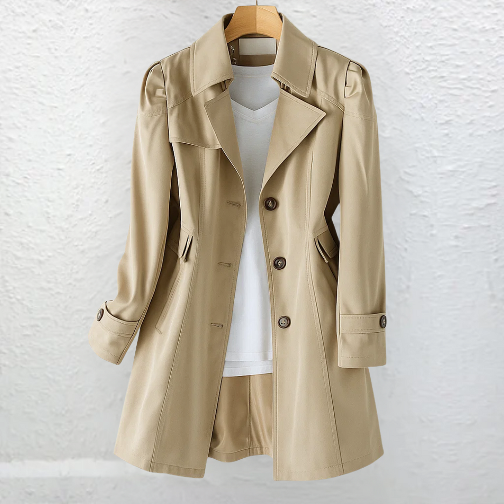 MAISON CHÉRIE | Abrigo trench mujer elegante rosa vintage – ligero y versátil