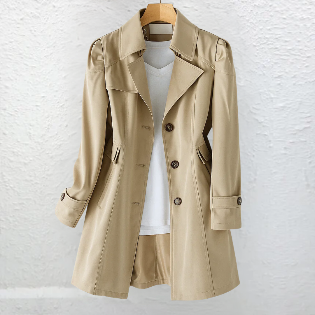 MAISON CHÉRIE | Abrigo trench mujer elegante rosa vintage – ligero y versátil