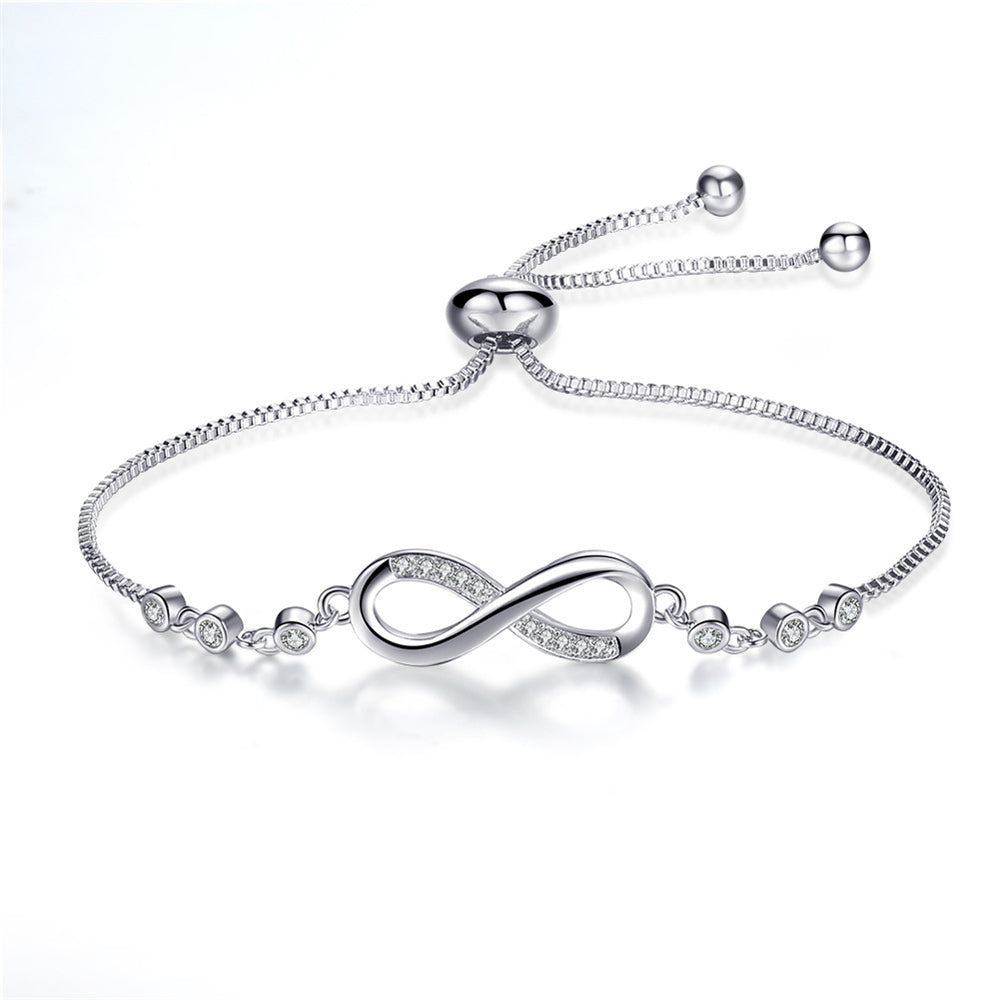 MAISON CHÉRIE | Pulsera ajustable chic en oro rosa con forma de infinito