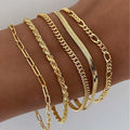 MAISON CHÉRIE | Set de 5 pulseras en oro