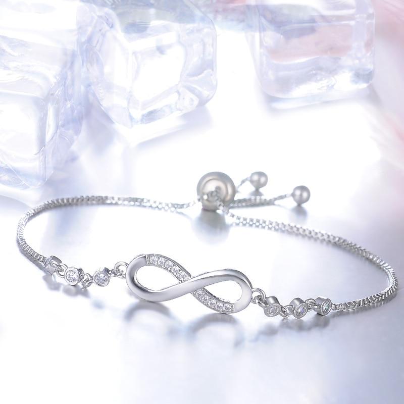 MAISON CHÉRIE | Pulsera ajustable chic en oro rosa con forma de infinito