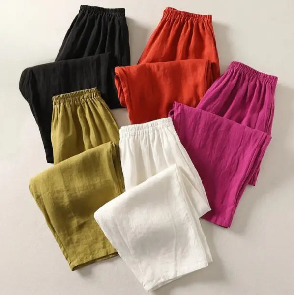 MAISON CHÉRIE | Amalia | Pantalón Fluido de Algodón y Lino