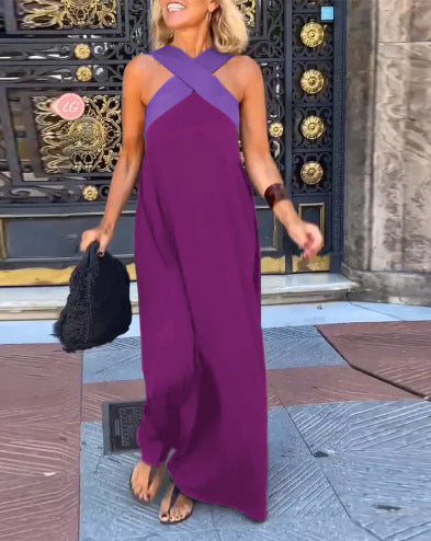 MAISON CHÉRIE | Vestido largo para mujer con escote cruzado y diseño fluido