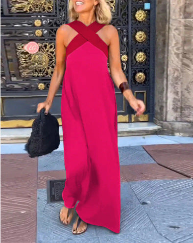 MAISON CHÉRIE | Vestido largo para mujer con escote cruzado y diseño fluido