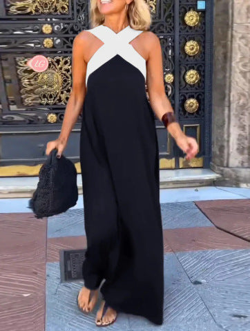 MAISON CHÉRIE | Vestido largo para mujer con escote cruzado y diseño fluido