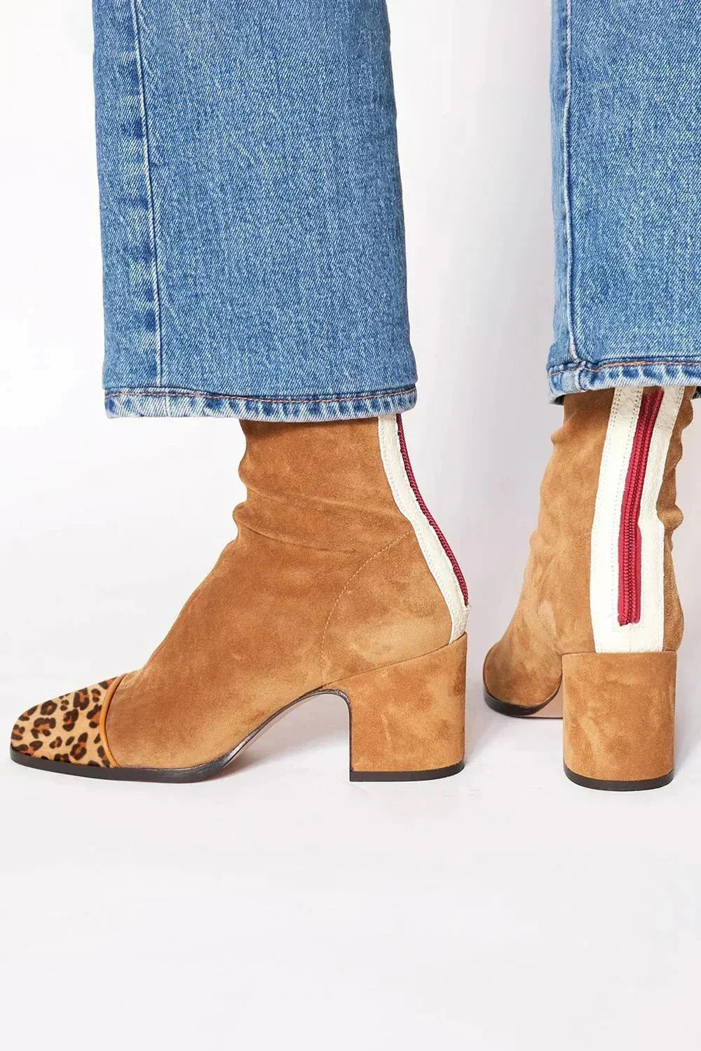 MAISON CHÉRIE | Botas mujer con tacón bajo y diseño elegante – estilo casual cómodo diario