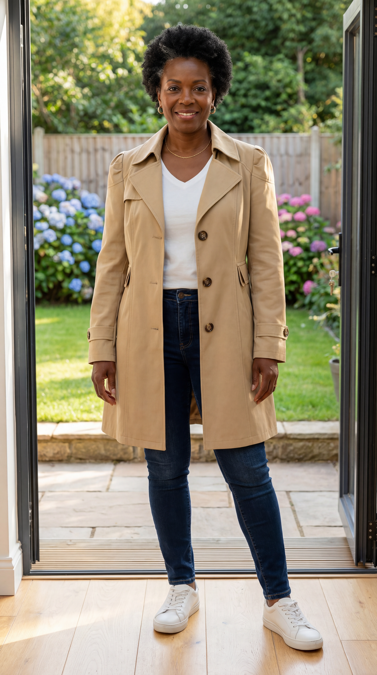 MAISON CHÉRIE | Abrigo trench mujer elegante rosa vintage – ligero y versátil
