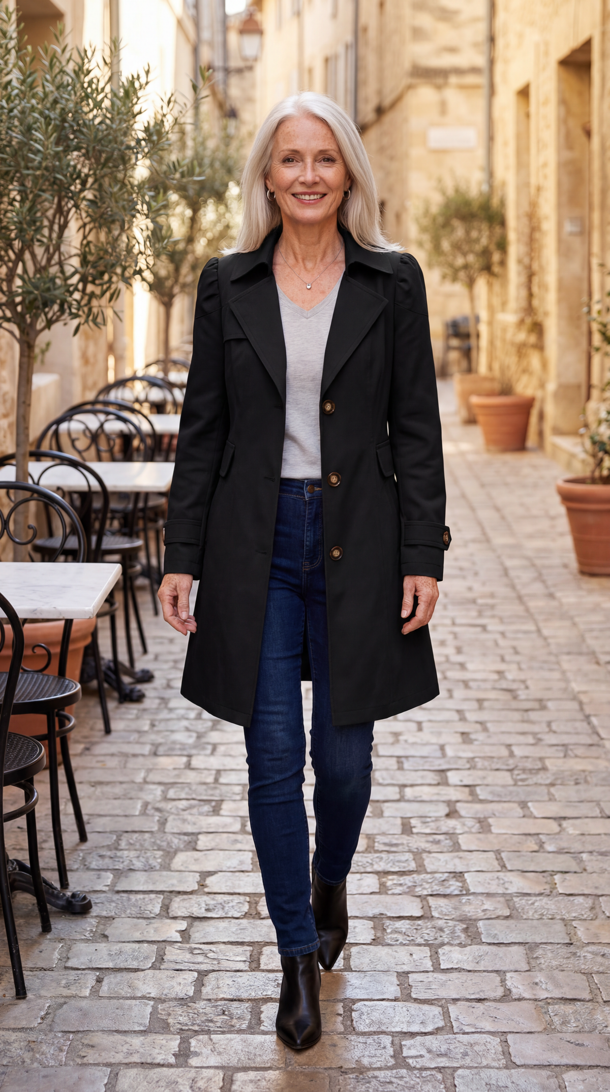 MAISON CHÉRIE | Abrigo trench mujer elegante rosa vintage – ligero y versátil