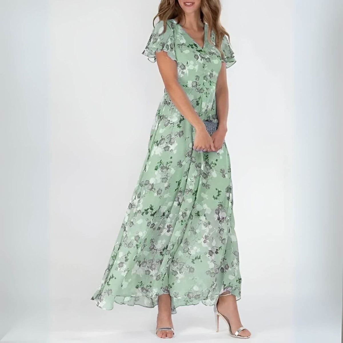 Vestido Maëlle | Maxi con estampado floral y escote en V