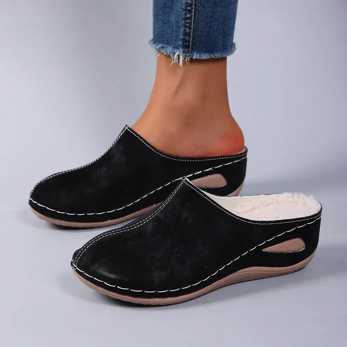 MAISON CHÉRIE | Zapatillas ortopédicas mujer para casa con soporte cómodo – estilo casual confort