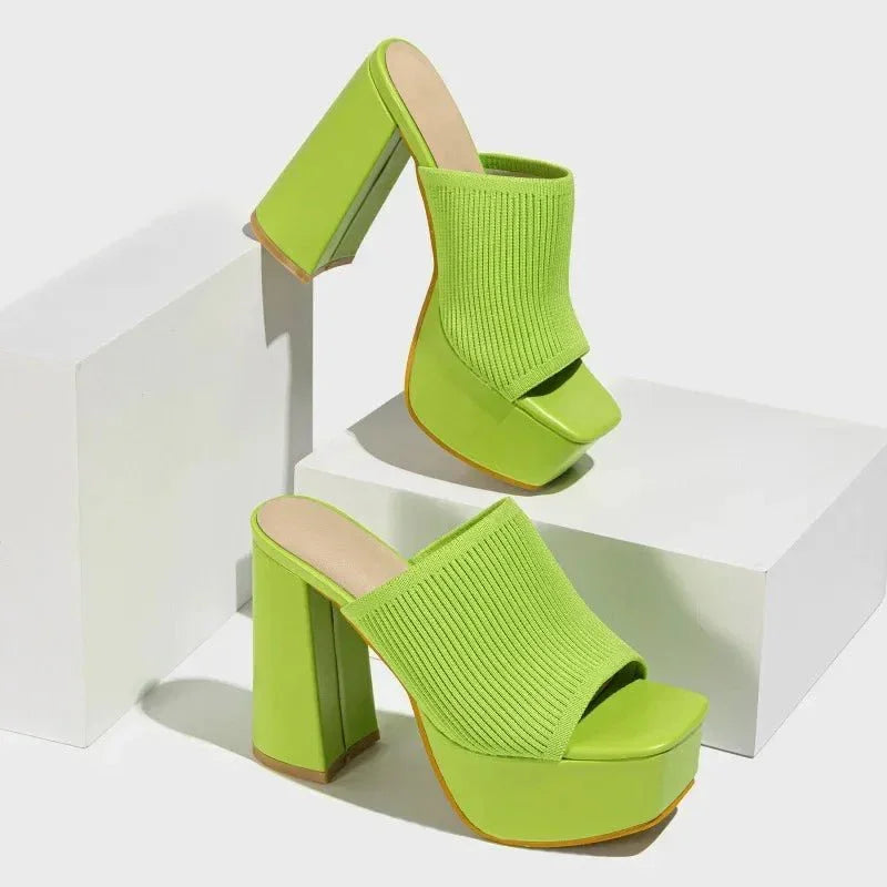 MAISON CHÉRIE | Sandalias Mujer Con Tacón Bloque Y Plataforma – Diseño Moderno Para Eventos