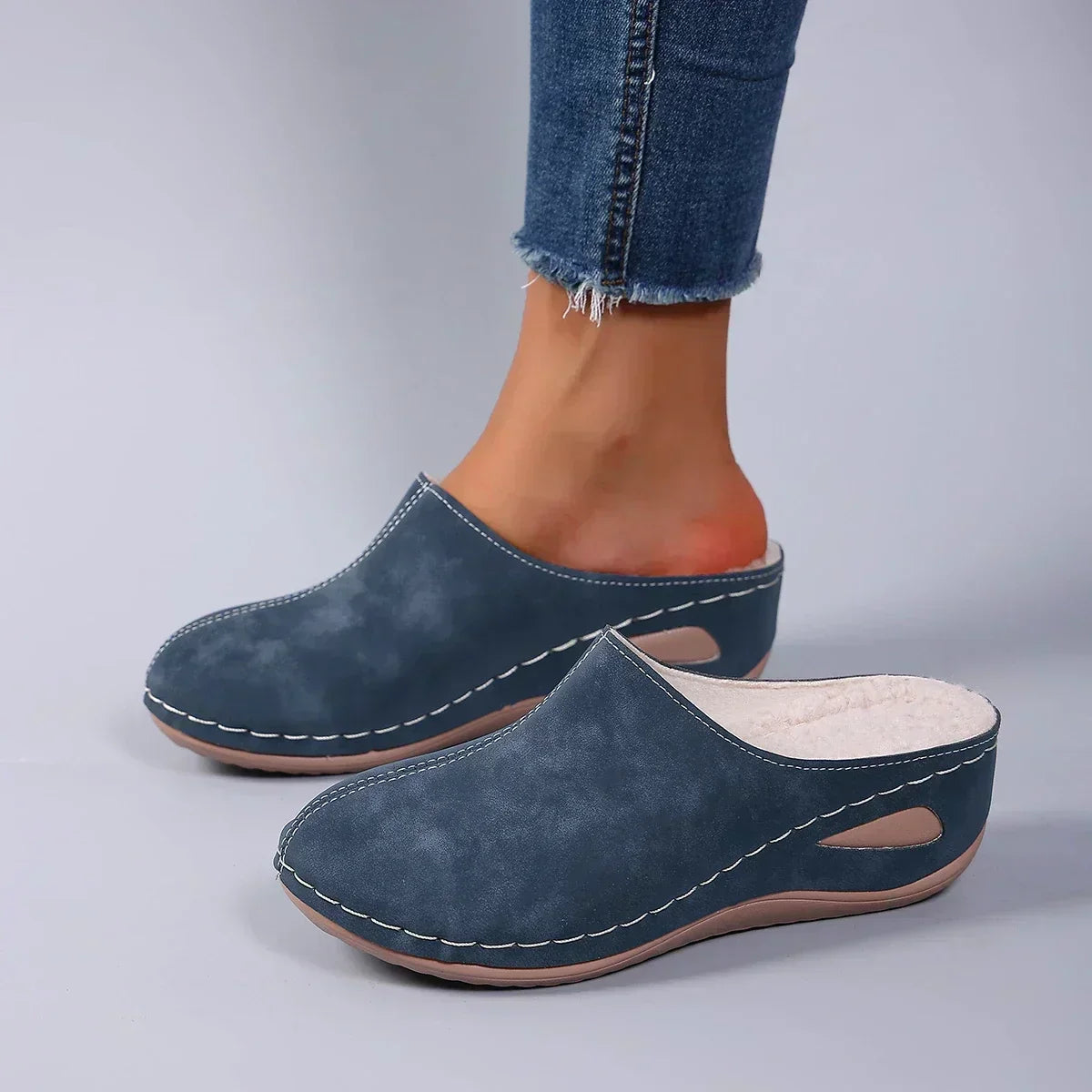 MAISON CHÉRIE | Zapatillas ortopédicas mujer para casa con soporte cómodo – estilo casual confort