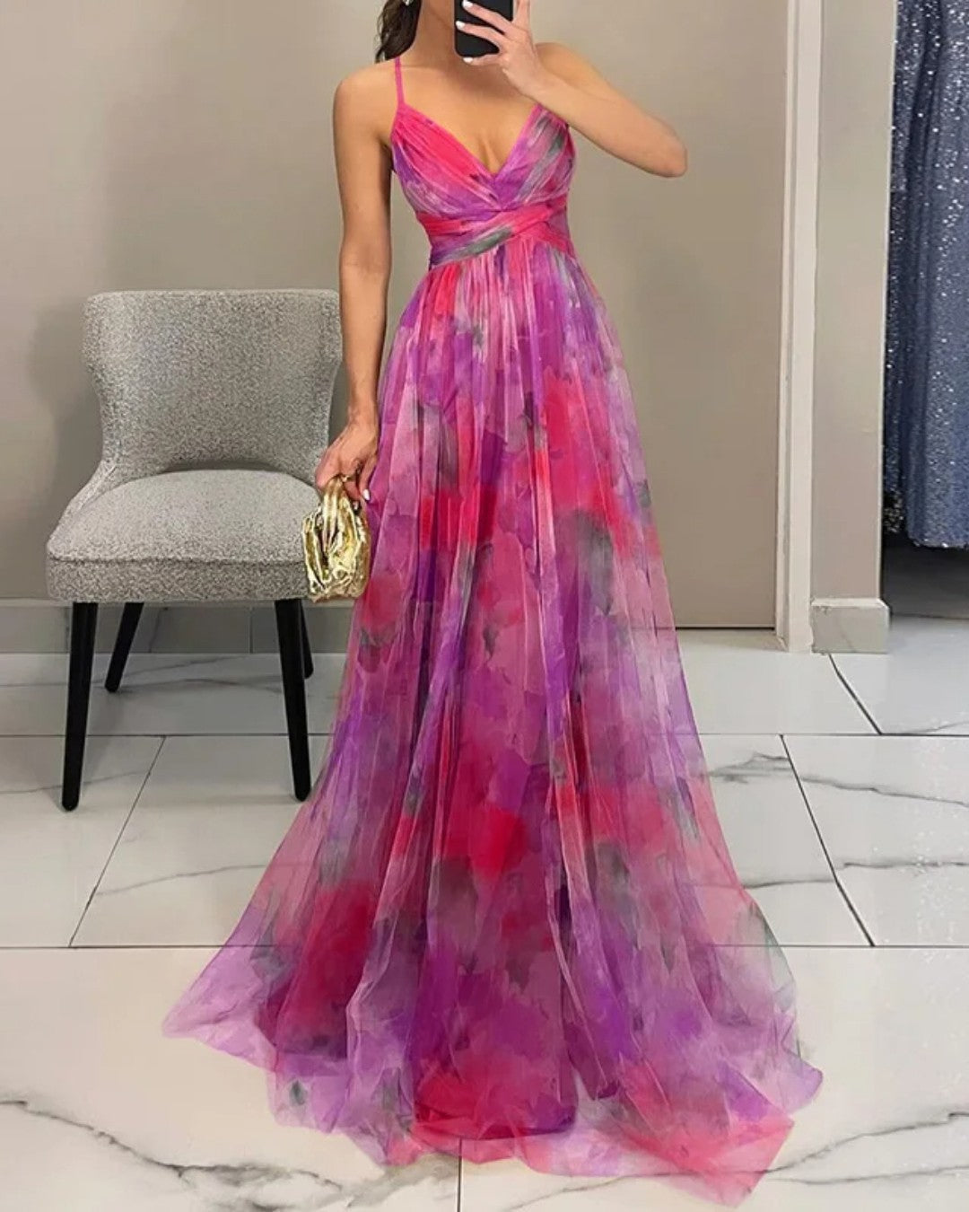 Vestido Nina | Maxi Floral Fluido de Tirantes