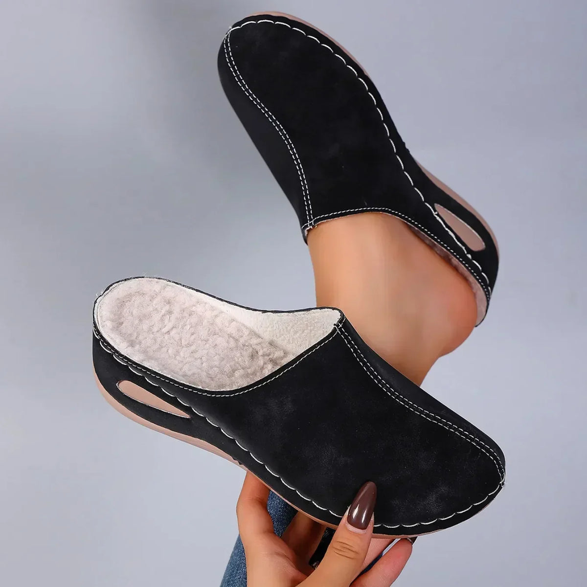 MAISON CHÉRIE | Zapatillas ortopédicas mujer para casa con soporte cómodo – estilo casual confort