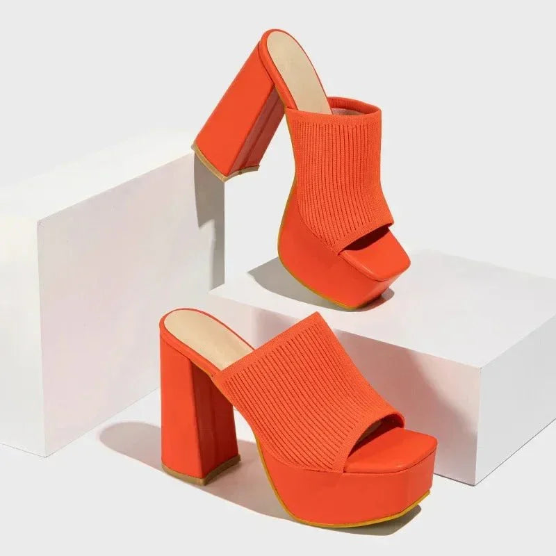 Sandalias Delphine | Con Tacón Bloque y Plataforma