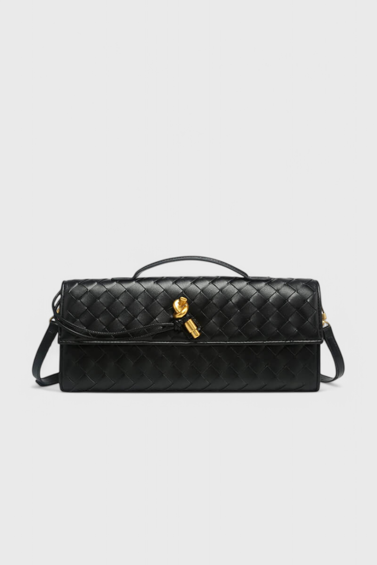 MAISON CHÉRIE | Cartera de mano con lazo dorado