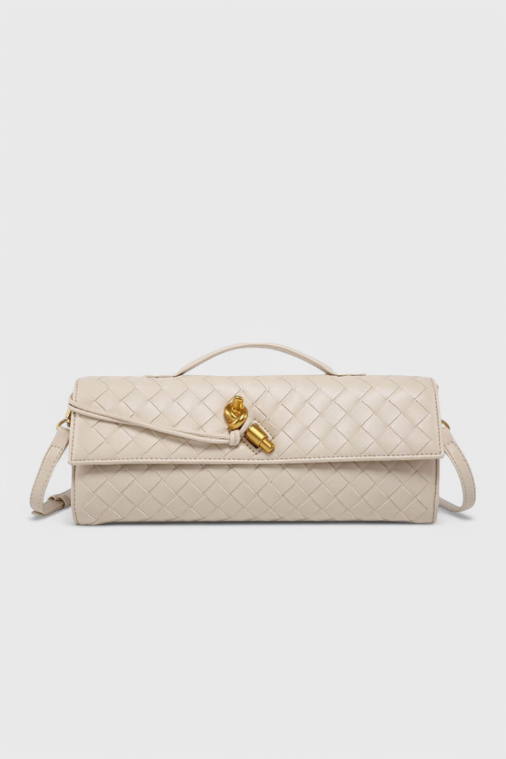 MAISON CHÉRIE | Cartera de mano con lazo dorado