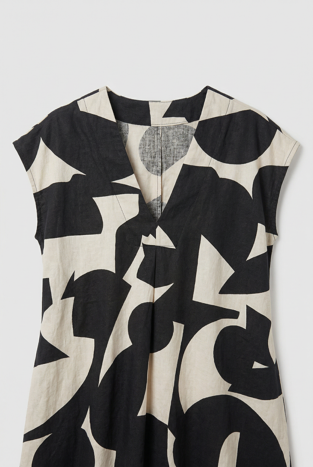 MAISON CHÉRIE | Vestido largo para mujer con estampado abstracto y escote en V