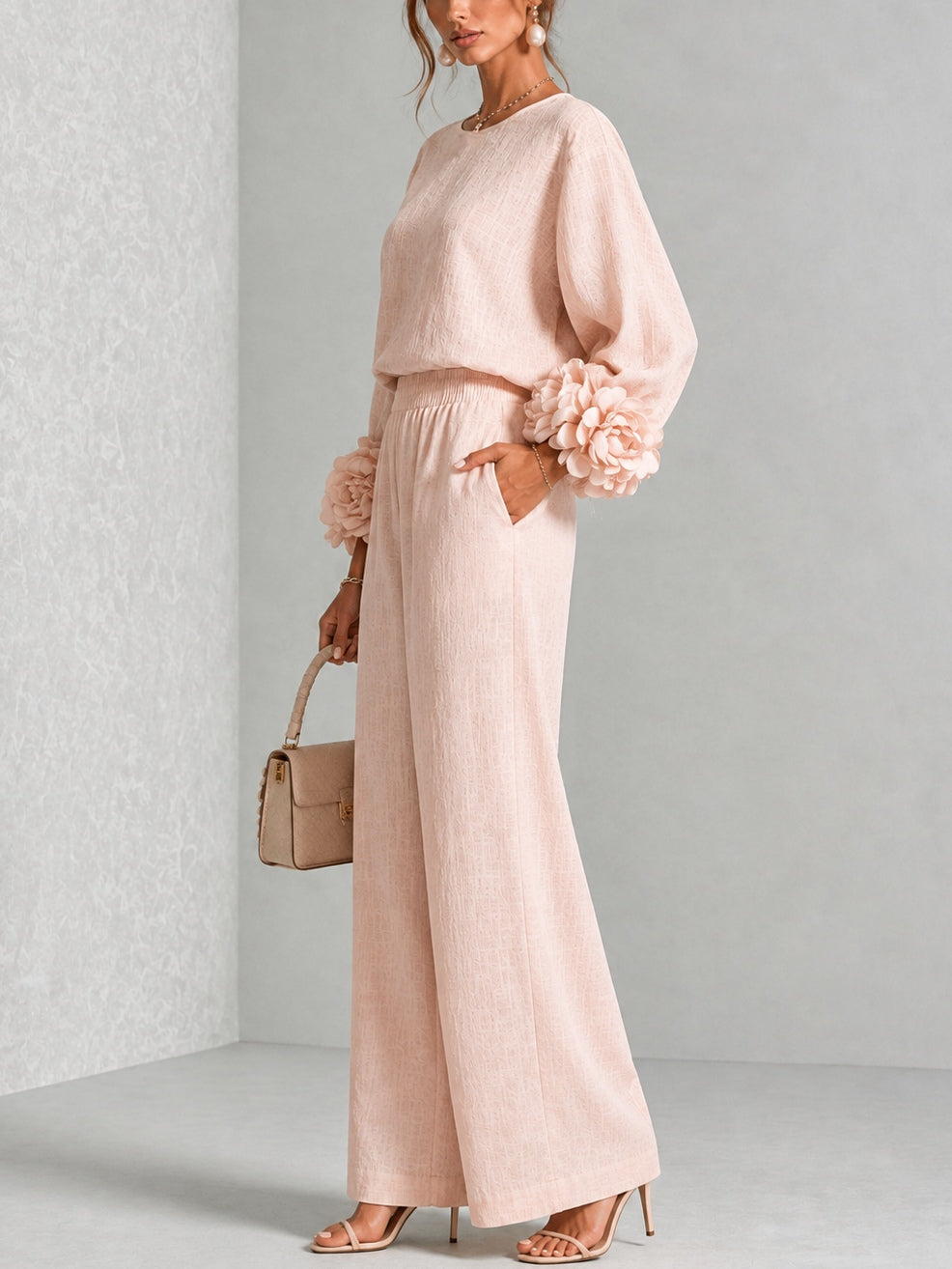 MAISON CHÉRIE | Rosalia | Conjunto de Dos Piezas con Puños Florales