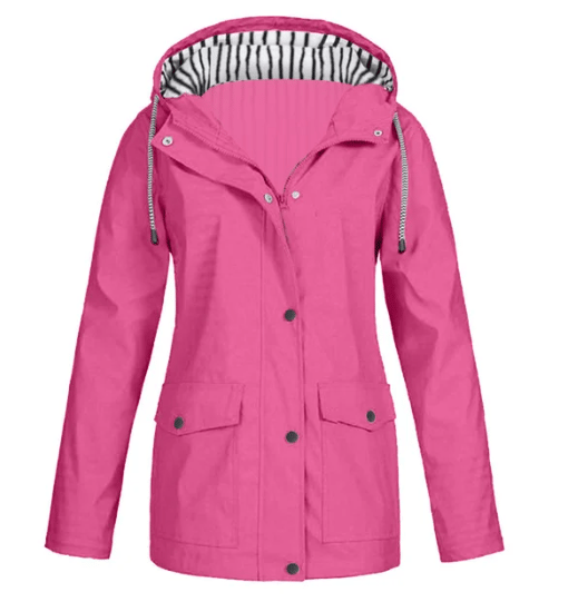 MAISON CHÉRIE | Chaqueta impermeable de mujer con capucha y bolsillos frontales