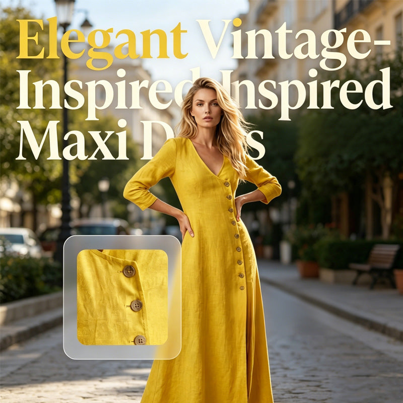 MAISON CHÉRIE | Vestido mujer vintage elegante con botones