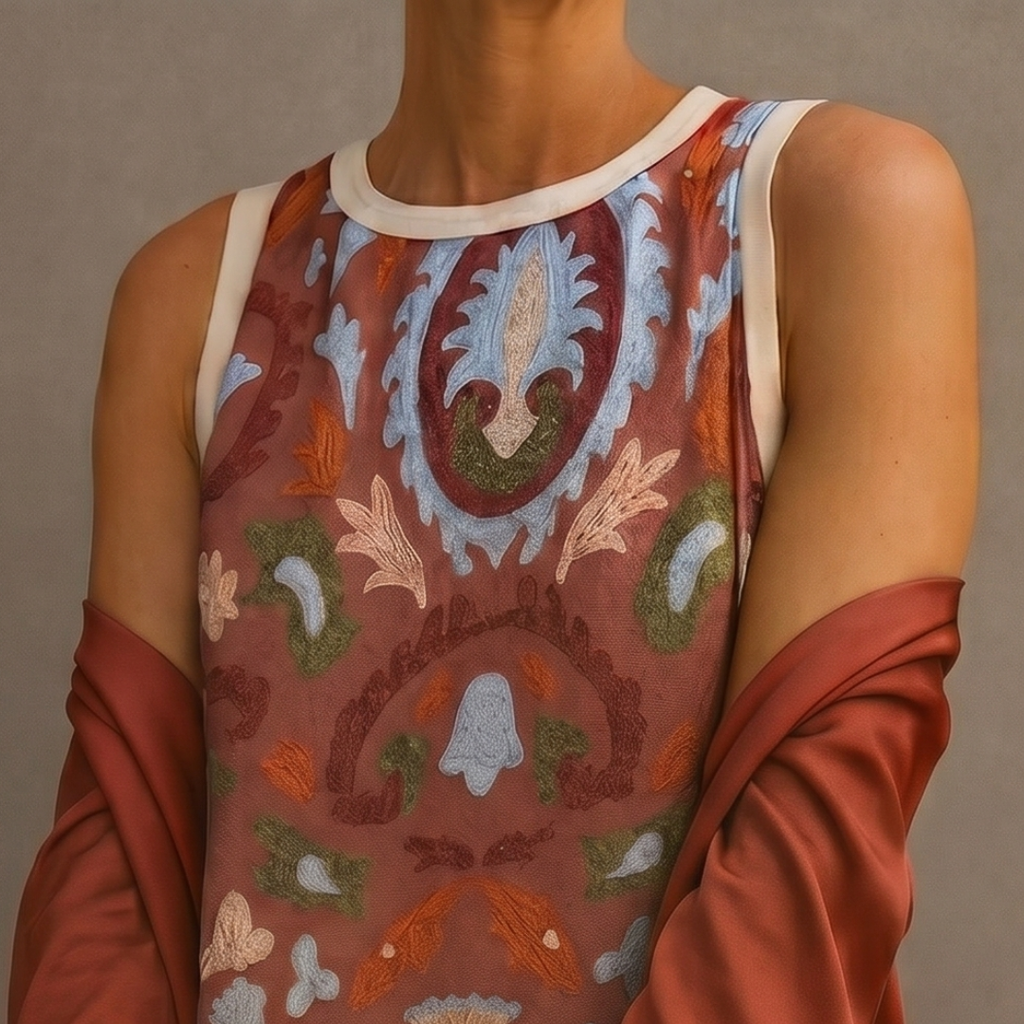 MAISON CHÉRIE | Conjunto de vestido largo para mujer con chaleco abierto a juego