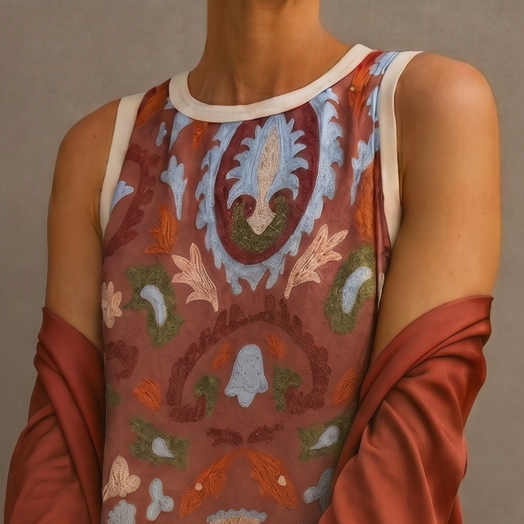 MAISON CHÉRIE | Conjunto de vestido largo para mujer con chaleco abierto a juego