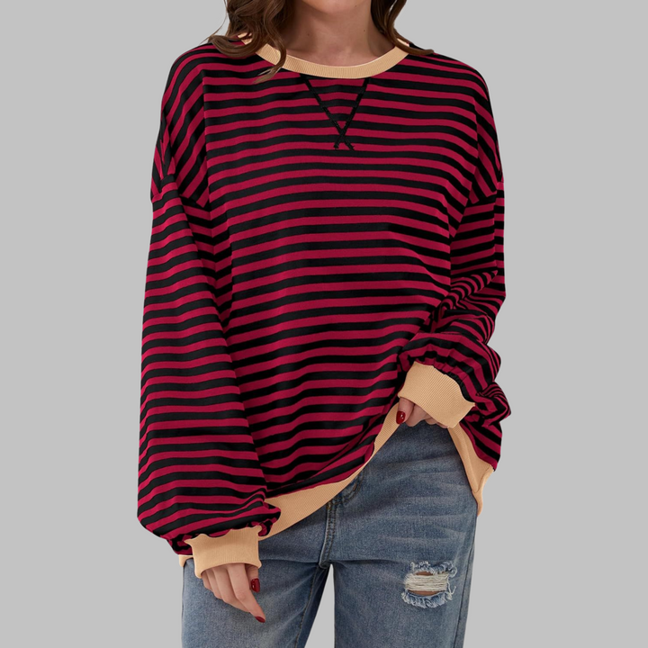 MAISON CHÉRIE | Suéter Oversized de Rayas – Estilo Casual Cómodo para Invierno