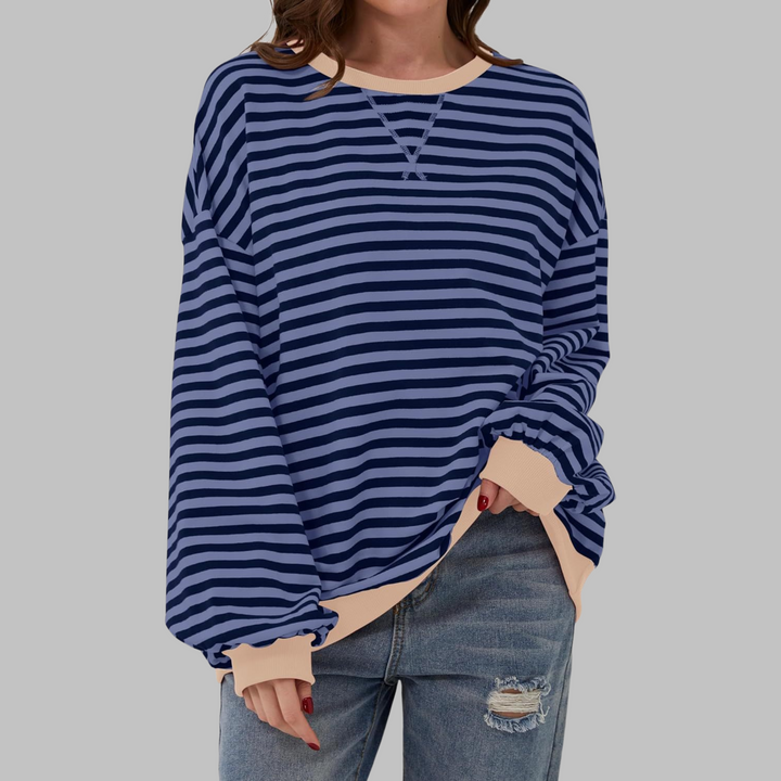 MAISON CHÉRIE | Suéter Oversized de Rayas – Estilo Casual Cómodo para Invierno