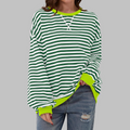 MAISON CHÉRIE | Suéter Oversized de Rayas – Estilo Casual Cómodo para Invierno
