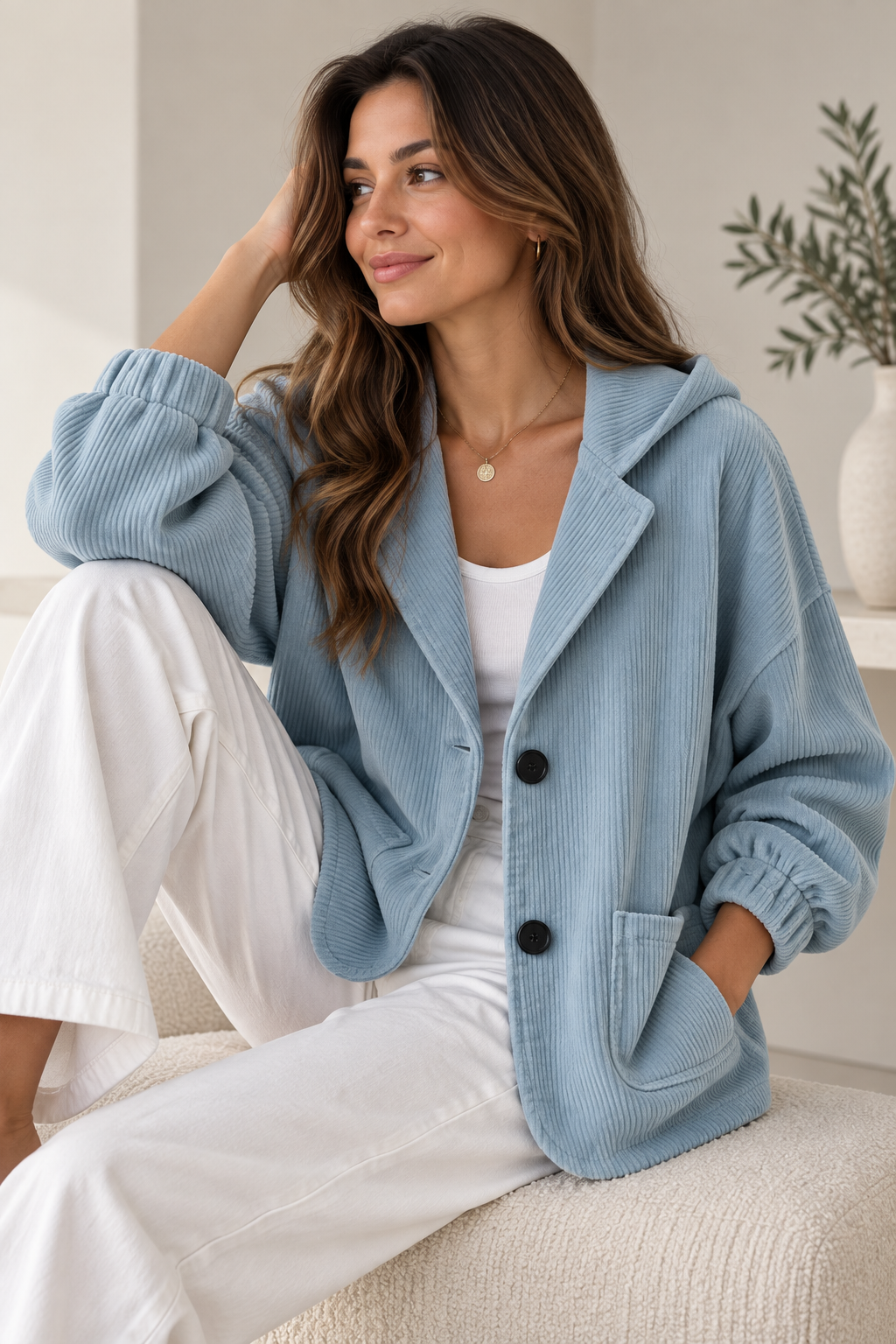 MAISON CHÉRIE | Chaqueta oversize con capucha para mujer de estilo relajado