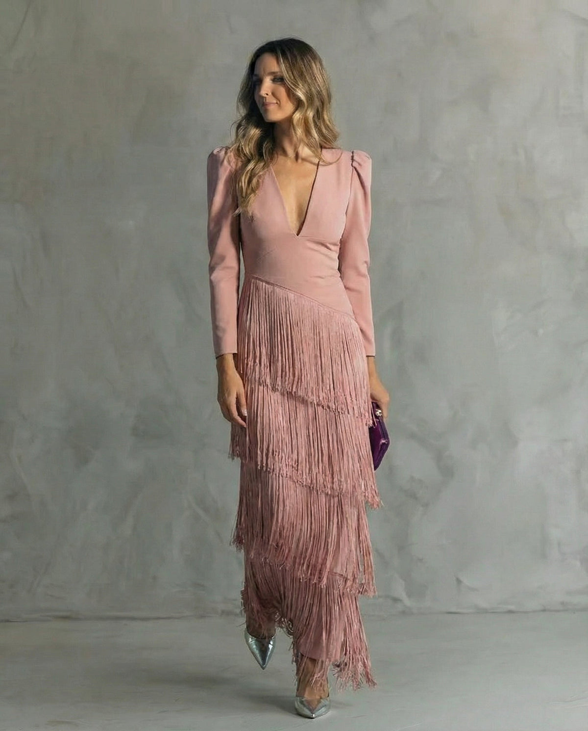 Vestido Amélie | Midi con Flecos, Sofisticado y Fluido