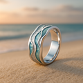 MAISON CHÉRIE | Anillo Ondas Turquesa en Plata