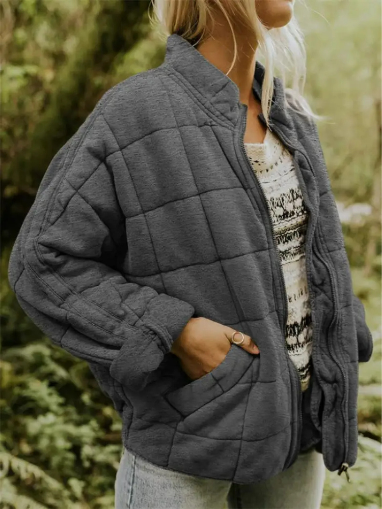 MAISON CHÉRIE | Chaqueta acolchada para mujer con cremallera y bolsillos laterales
