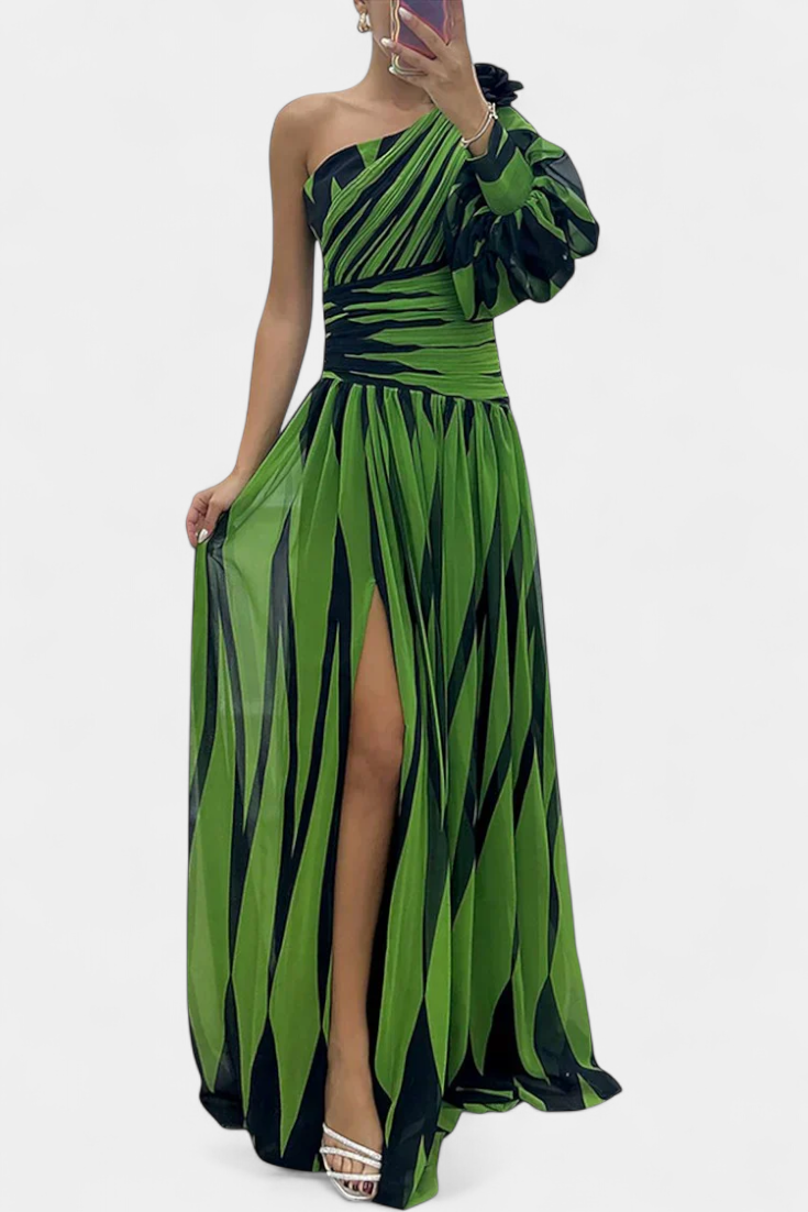 Vestido Fiona | Maxi Asimétrico de Diseño Fluido y Moderno