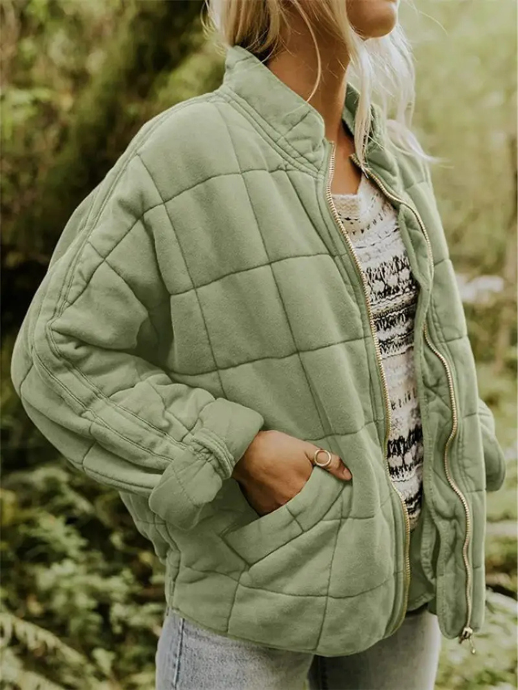 MAISON CHÉRIE | Chaqueta acolchada para mujer con cremallera y bolsillos laterales