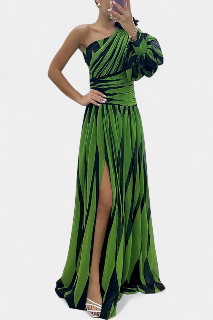 MAISON CHÉRIE | Vestido Maxi Mujer Asimétrico Elegante – Diseño Fluido y Moderno