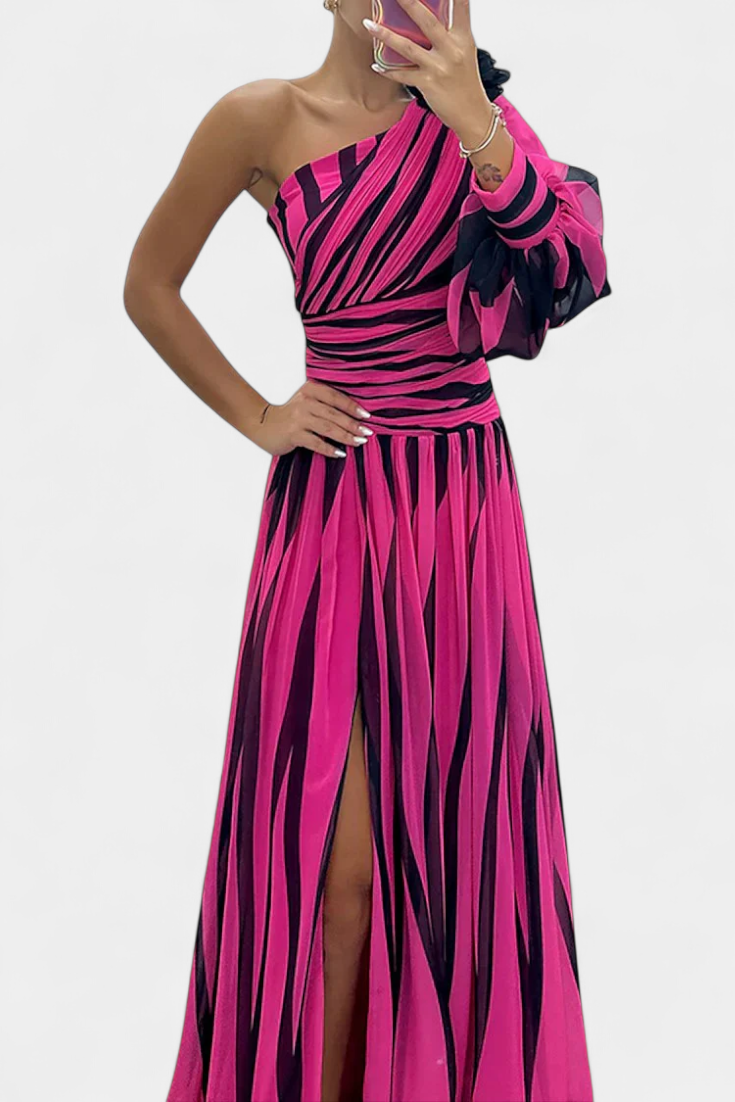 MAISON CHÉRIE | Vestido Maxi Mujer Asimétrico Elegante – Diseño Fluido y Moderno